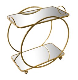 Bar table on wheels Bogajo, golden, H72.5x71.5x39cm