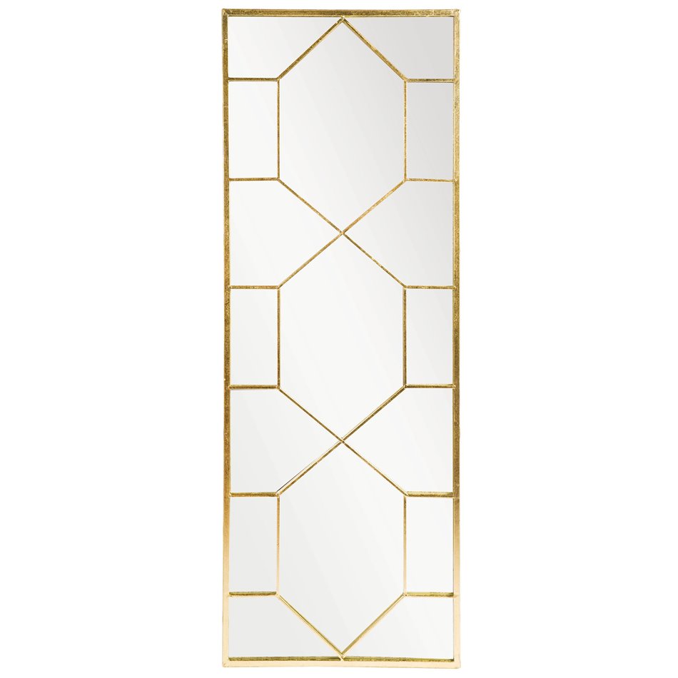 Wall mirror Bellver, golden, H138x50x3.5cm