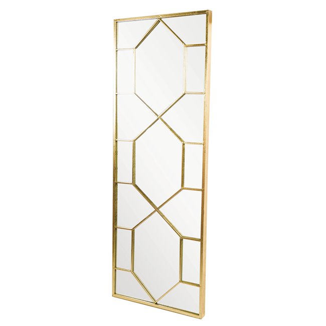 Wall mirror Bellver, golden, H138x50x3.5cm