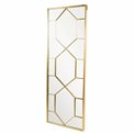 Wall mirror Bellver, golden, H138x50x3.5cm