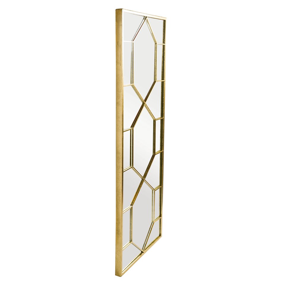 Wall mirror Bellver, golden, H138x50x3.5cm