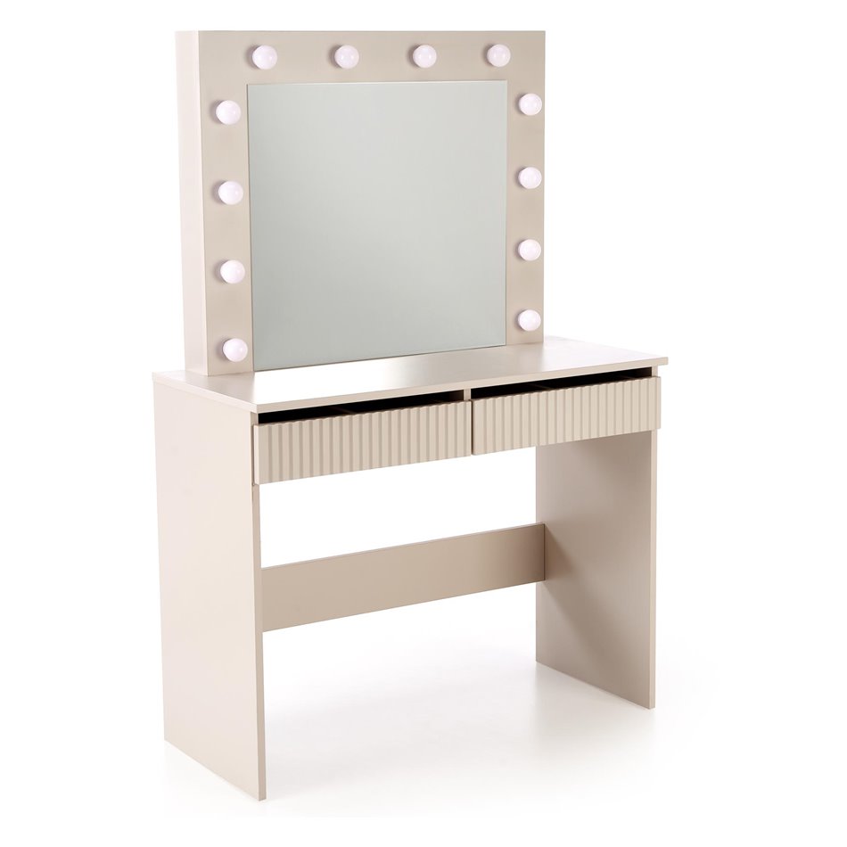 Dressing table Holwud w mirror, LED, 94x43x140cm