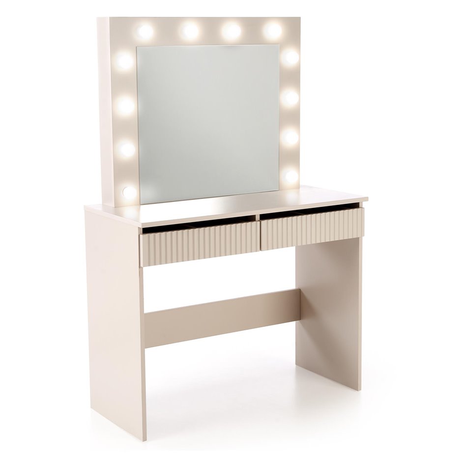 Dressing table Holwud w mirror, LED, 94x43x140cm