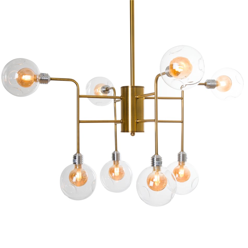 Pendant lamp Rebais, in bronze tone, G9 8x35W(MAX), H80-121cm, D85cm