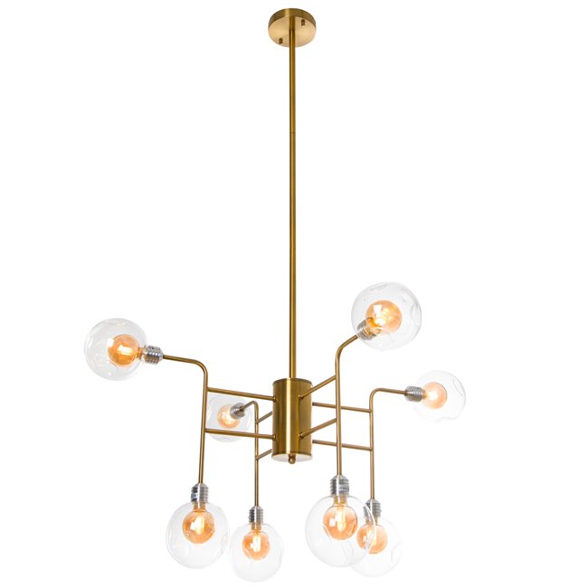 Pendant lamp Rebais, in bronze tone, G9 8x35W(MAX), H80-121cm, D85cm