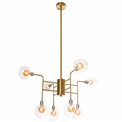 Pendant lamp Rebais, in bronze tone, G9 8x35W(MAX), H80-121cm, D85cm
