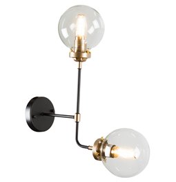 Wall lamp Rejo, black, E27 2x35W(MAX), H43cm, 15x40cm