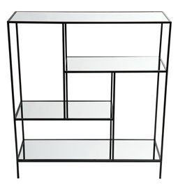 Metal shelf Benikarlo, black, H90x80x25cm