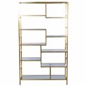 Metal shelf Belinda, golden, H195x115x30cm