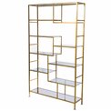 Metal shelf Belinda, golden, H195x115x30cm