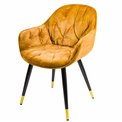 Chair Saronno, golden, H81x58x63cm, seat height 46cm