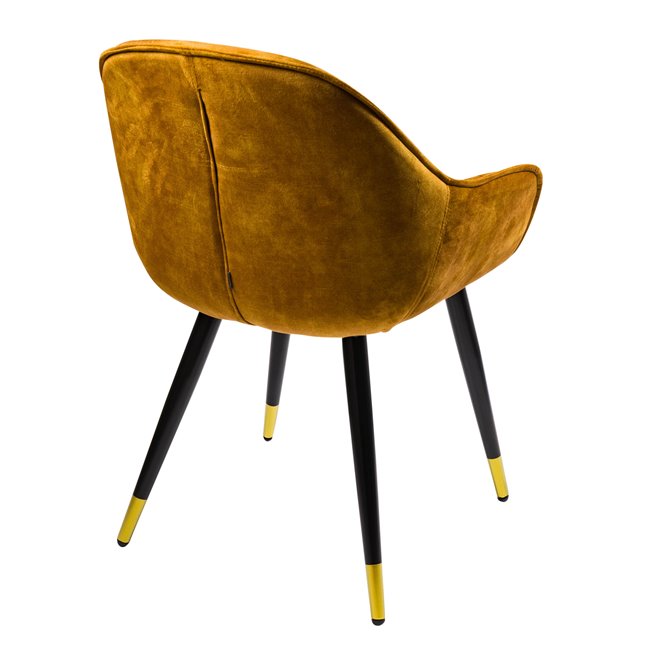 Chair Saronno, golden, H81x58x63cm, seat height 46cm