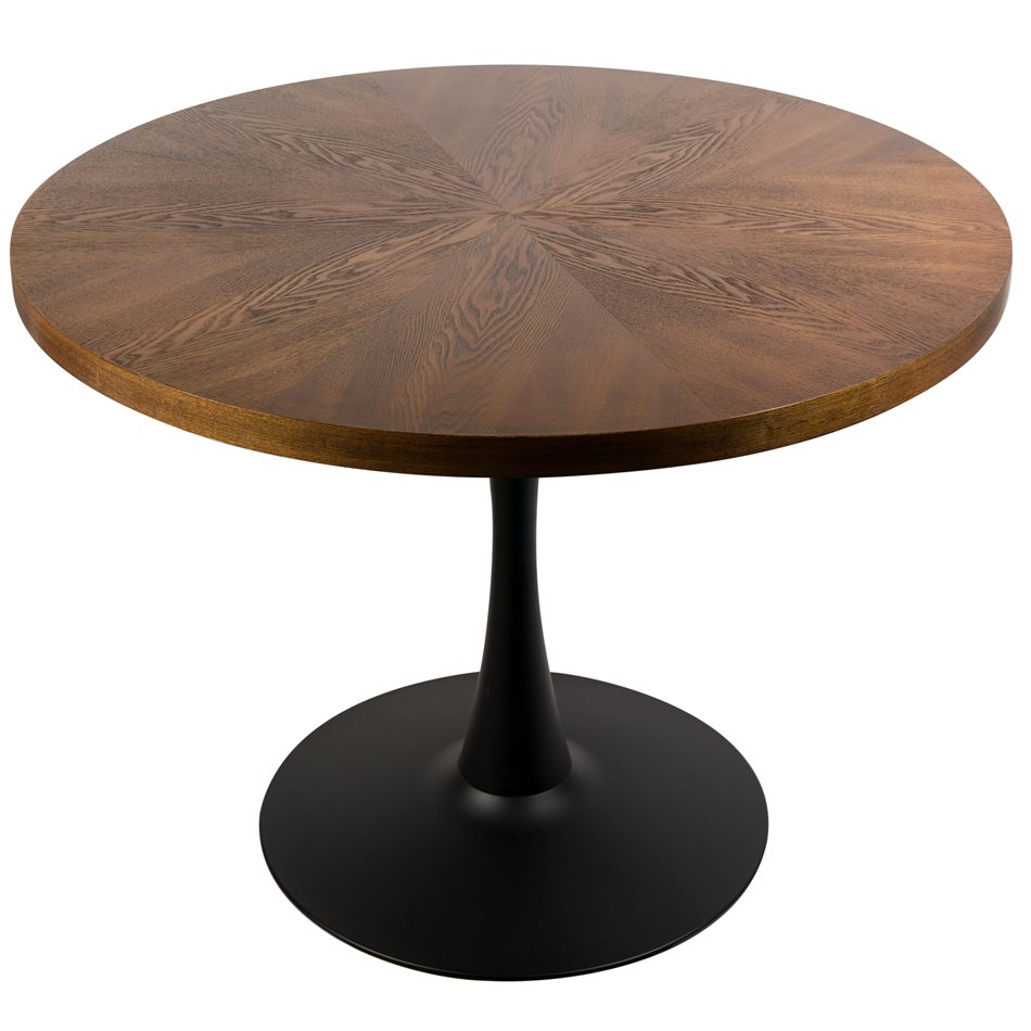 Обеденный стол Torino, шпон ореха, D100xH76см 