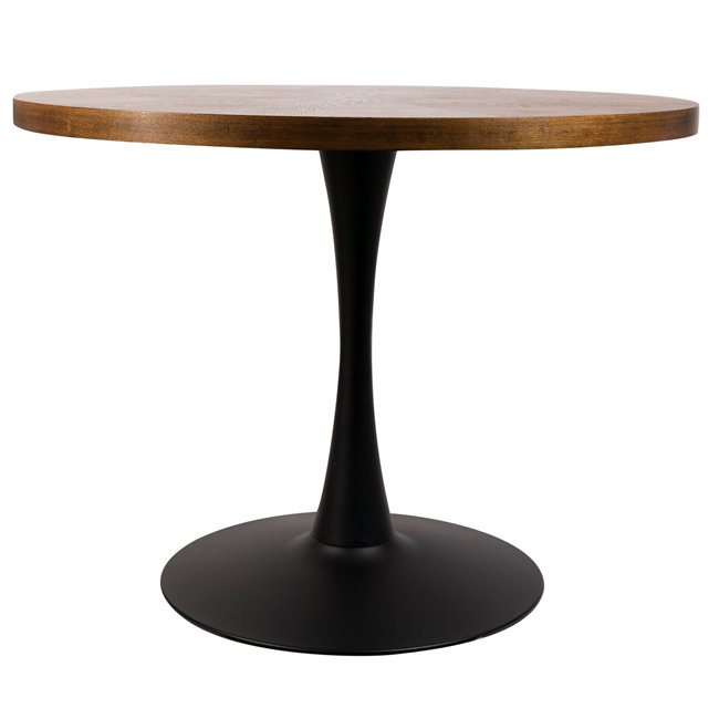 Обеденный стол Torino, шпон ореха, D100xH76см 