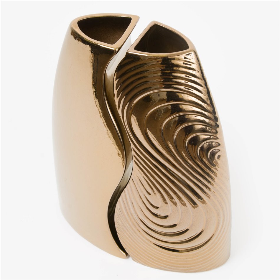 Vase Combo admire, golden, H30cm, 22.5x12cm