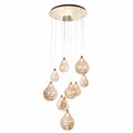 Pendant lamp Rosera Cognac, bronze, G9 10x35W(MAX), H75-155cm, D60cm