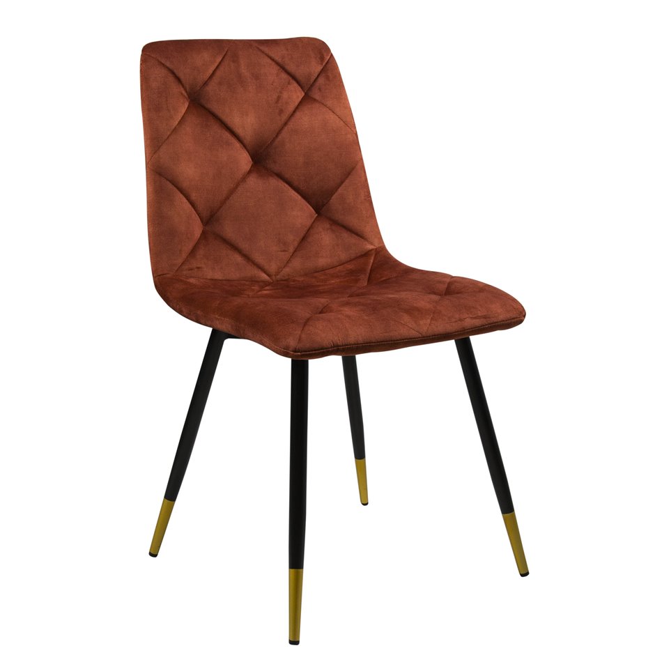Dining chair Adore 24, reddish brown, H84.5x54.5x45cm, seat height 45cm