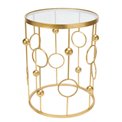 Металлический столик Bareiro M, золотого цвета, D42xH55см