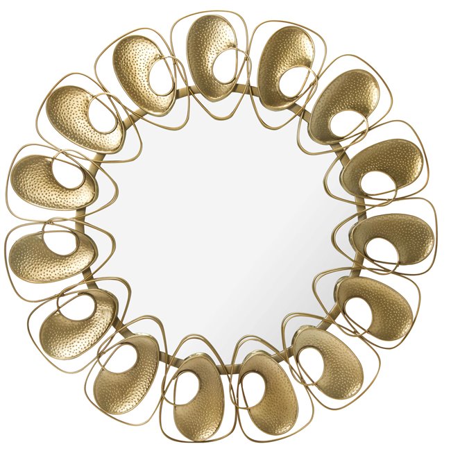 Настенное зеркало Torente, золотого цвета, D80x3см 