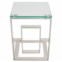 Side table Eisenberg, silver colour, H50.5x49x42cm
