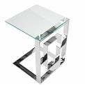 Side table Eisenberg, silver colour, H50.5x49x42cm