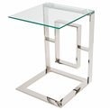 Side table Eisenberg, silver colour, H50.5x49x42cm