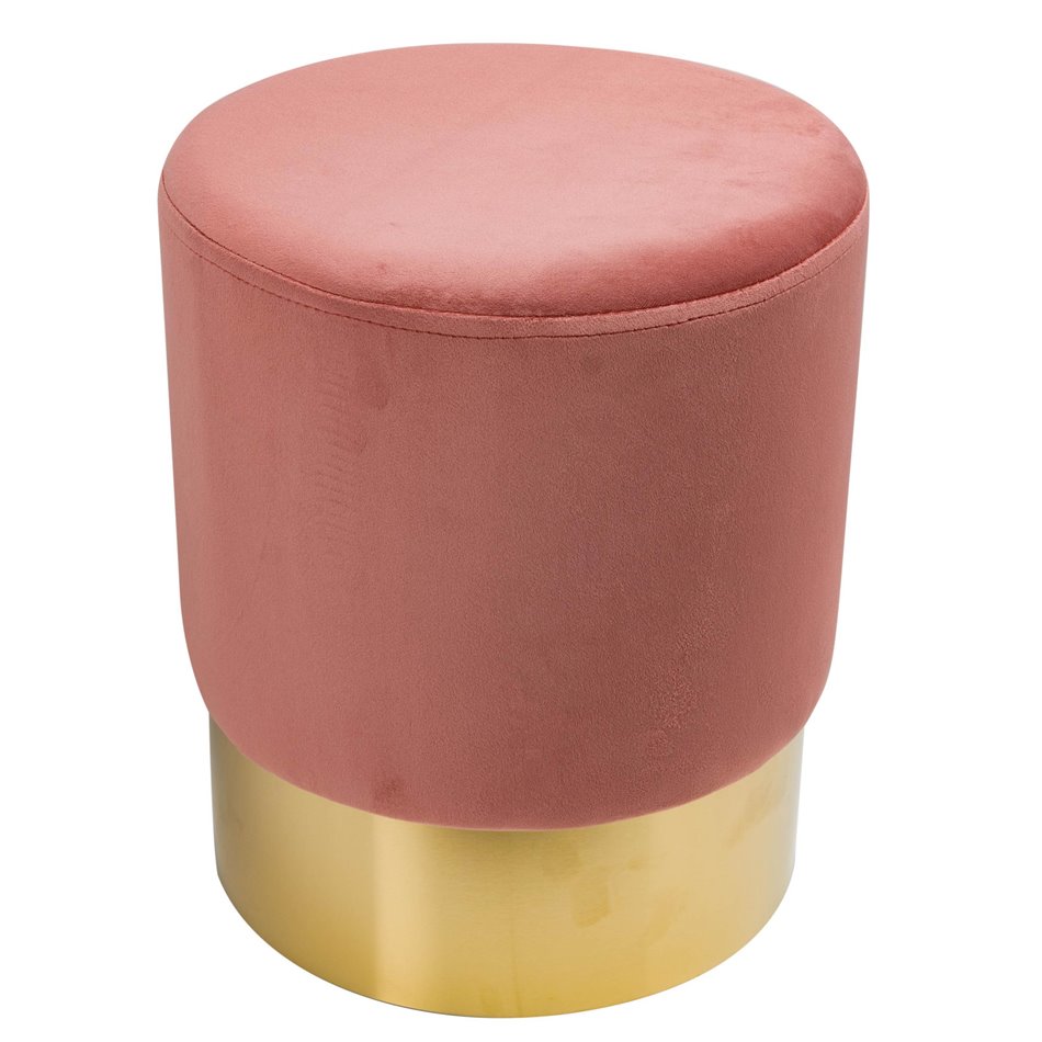 Pouf Noto, old pink/ golden base, 35x42cm