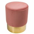Pouf Noto, old pink/ golden base, 35x42cm