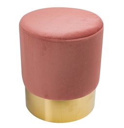 Pouf Noto, old pink/ golden base, 35x42cm