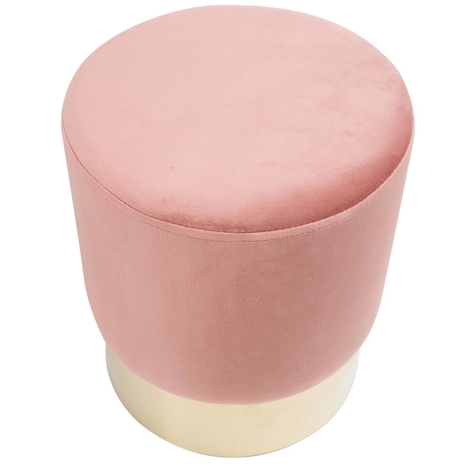 Pouf Noto, old pink/ golden base, 35x42cm