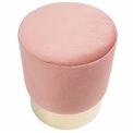 Pouf Noto, old pink/ golden base, 35x42cm
