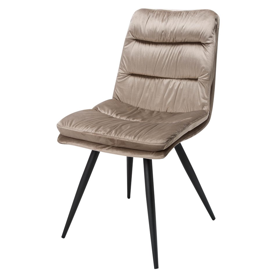Dining chair Arina, taupe, H84x45x47cm, seat height 40cm