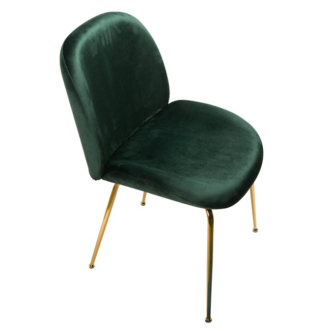 Обеденный стул Troja, темно-зеленый, 58x46x88см, высота сиденья 47см