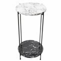 Side table Lifton, black, shiny PC, enamel, D32x60.5cm