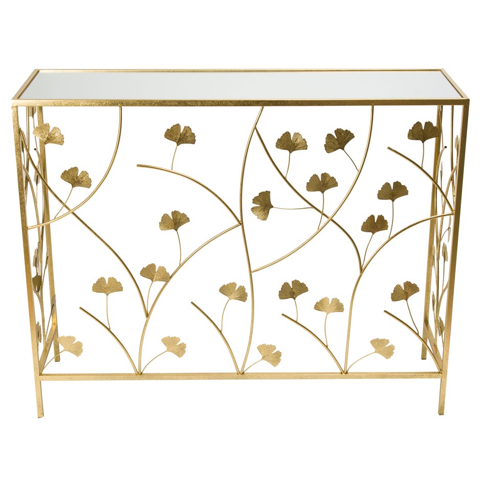 Console Bali L, golden,H80x100x30cm