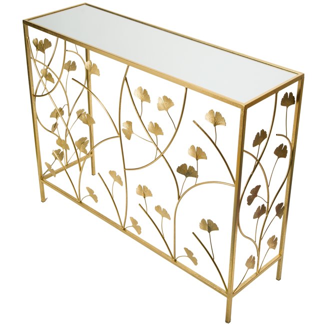 Console Bali L, golden,H80x100x30cm