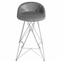 Bar chair Ella, graphite grey, H88.5cm, seat height 77cm