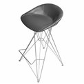 Bar chair Ella, graphite grey, H88.5cm, seat height 77cm