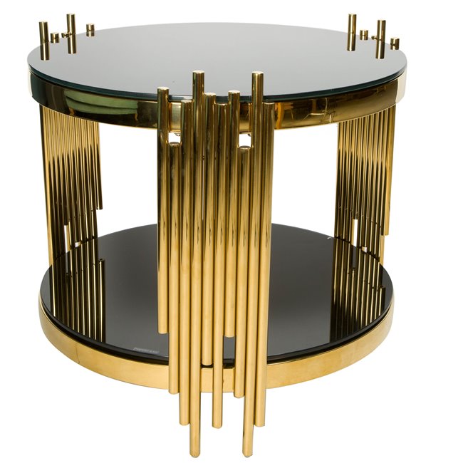 Side table Emona, gold colour, D60 H58cm