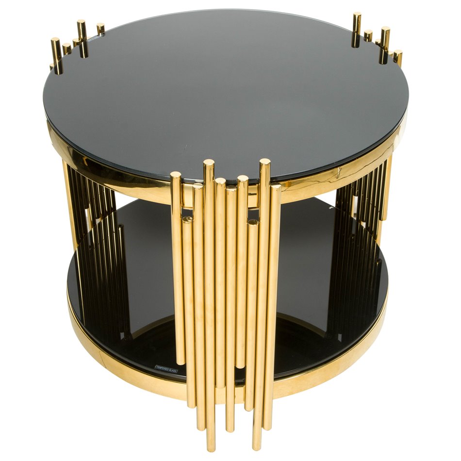 Side table Emona, gold colour, D60 H58cm