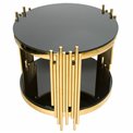 Side table Emona, gold colour, D60 H58cm