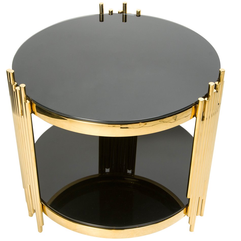 Side table Emona, gold colour, D60 H58cm