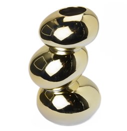 Vase Gardeja, gold color, H26.5cm, 17.2x13.6cm