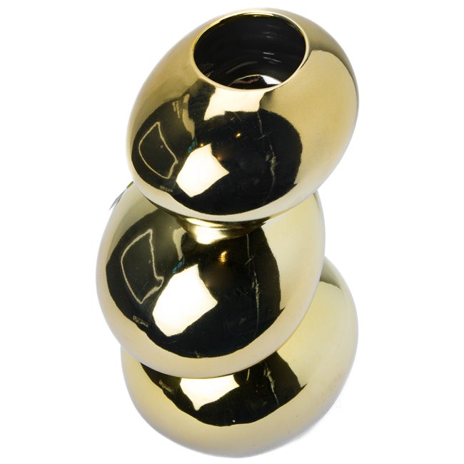 Vase Gardeja, gold color, H26.5cm, 17.2x13.6cm