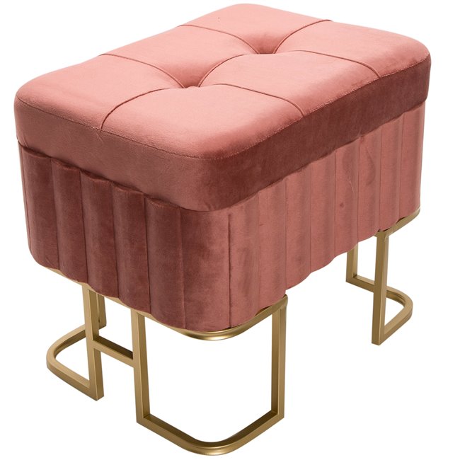 Bench with storage box Faro S, mauve, H41x35x48cm