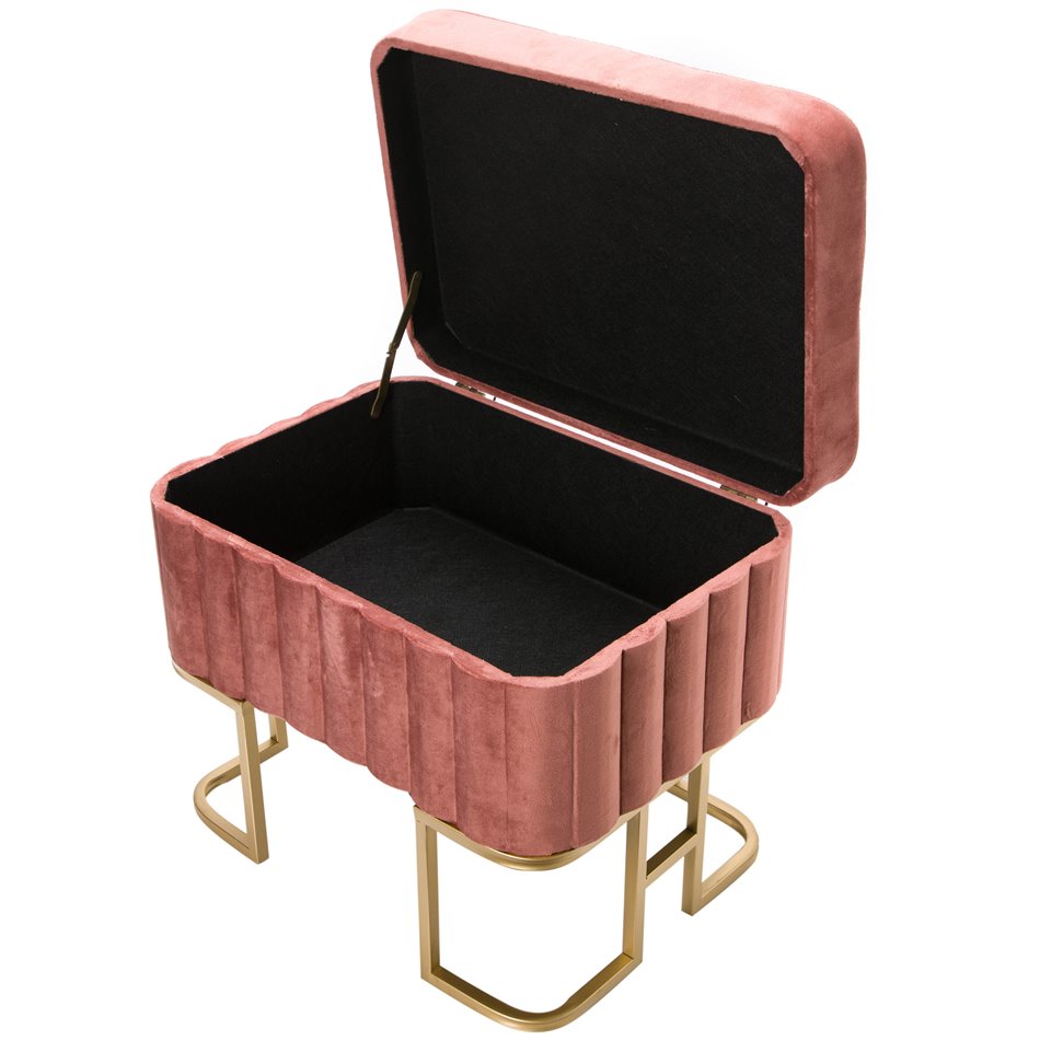 Bench with storage box Faro S, mauve, H41x35x48cm