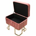 Bench with storage box Faro S, mauve, H41x35x48cm