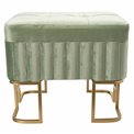 Bench with storage box Faro S, sage, H41x35x48cm