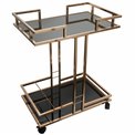 Serving trolley Manzor, black, H84x67x43cm