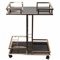 Serving trolley Manzor, black, H84x67x43cm